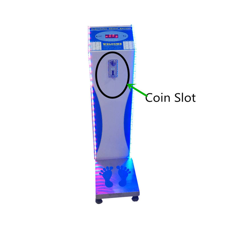 500kg Load Coin Operated Luggage Scales With Colorful LED Light And Spanish Language